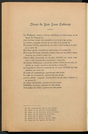 Obras de José Juan Cadenas