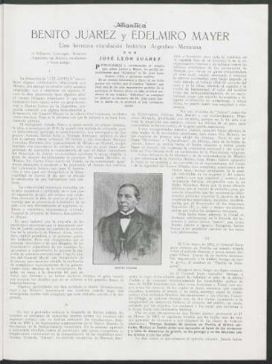 Benito Juárez y Edelmiro Mayer : Una hermosa vinculación histórica argentino-mexicana