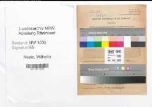 Entnazifizierung Wilhelm Nepix , geb. 27.05.1905 (Steiger)