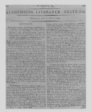 Thaer, A. D.: Einleitung zur Kenntniß der englischen Landwirthschaft. Und ihrer neueren practischen und theoretischen Fortschritte in Rücksicht auf Vervollkommnung deutscher Landwirthschaft für denkende Landwirthe und Cameralisten. Hannover: Hahn 1798