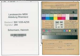 Entnazifizierung Heinrich Schormann , geb. 19.05.1894 (Bergmann)