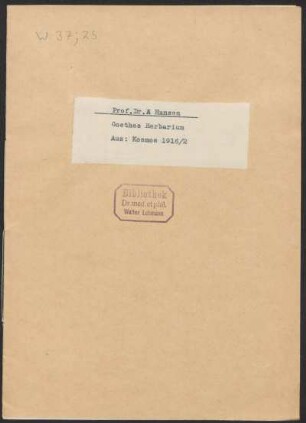 Goethes Herbarium