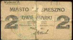 Tremessen, Notgeld 2 Marki