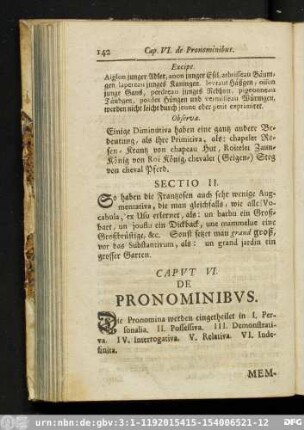 Caput VI. De Pronominibus.