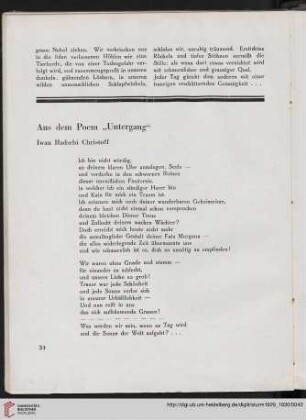 Aus dem Poem "Untergang"