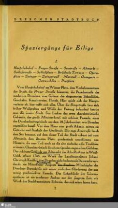Spaziergänge für Eilige