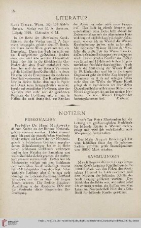[Rezension von: Hans Tietze, Wien]