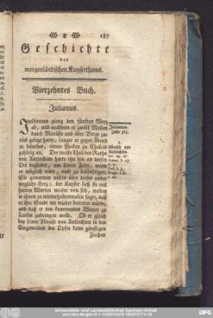 Vierzehntes Buch. Julianus.