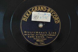 Steuermann's Lied : aus der Oper "Der fliegende Holländer" / [Richard Wagner]