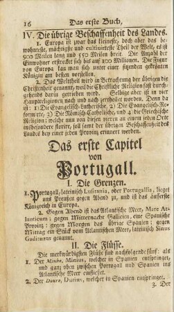 Das erste Capitel. von Portugall