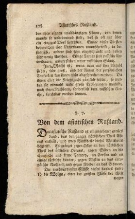 178-202, §. 7. Von dem asiatischen Rußland.