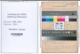 Entnazifizierung Arnold Windfuhr , geb. 10.04.1879 (Polizeibeamter)