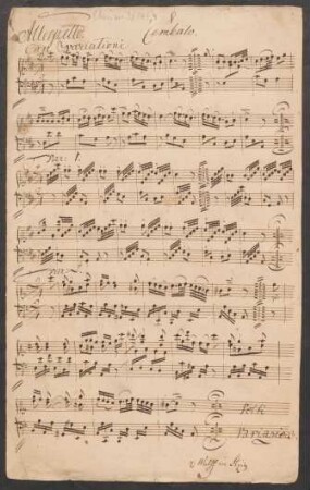 Variationen. Auszüge; cemb; A-Dur; H 155; Wq 118,2