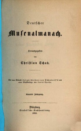 Deutscher Musenalmanach, 9. 1859, 3