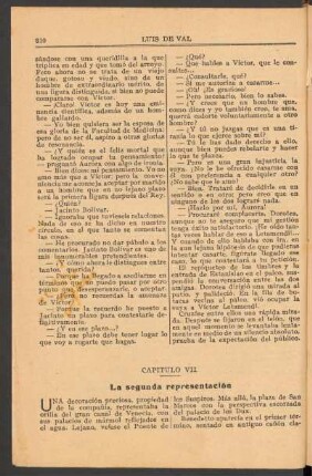 Capítulo VII : La segunda representación