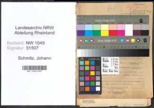 Entnazifizierung Johann Schmitz , geb. 13.04.1902 (Postbeamter)