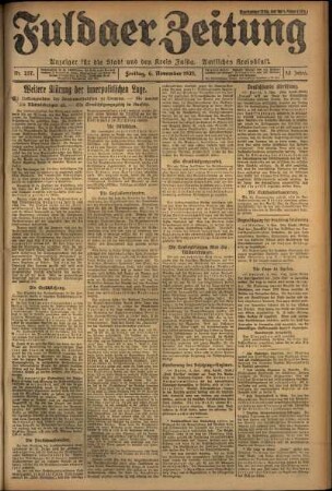 Ausgabe vom Freitag, den 06. November 1925.