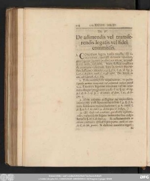 Tit. IV. De adimentis vel transferendis legatis vel fidei commissis.