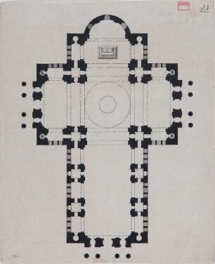Umformung von S. Andrea in Mantua - Grundriss