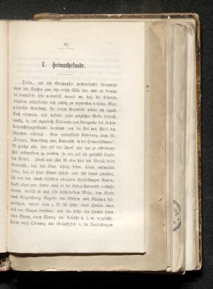 7. Heimathskunde.