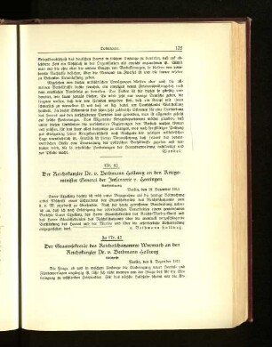 Zu Nr. 42. Der Staatssekretär des Reichsschatzamtes Wermuth an den Reichskanzler Dr. v. Bethmann Hollweg