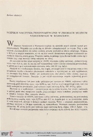 10: Egipskie naczynia predynastyczne w zbiorach Muzeum Narodowego w Warszawie