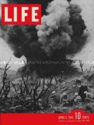US-amerikanisches Magazin "LIFE" mit Bildern vom Vormarsch der Alliierten am Rhein