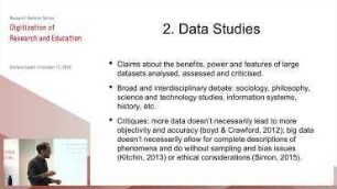 Data and Big Data in the Sciences