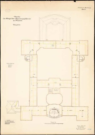 Regierungsgebäude, Potsdam: Grundriss Dachgeschoss 1:150