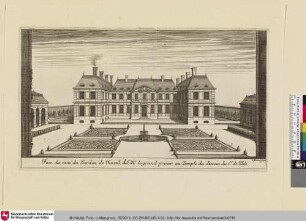 Le Grand Marot, Bl. 65: Face du costé du Jardin de lhostel de Mr. le grand prieur au Temple du dessein du Sr de l'Isle