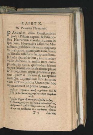Caput X. De Pandectis Florentinis.