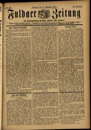 Ausgabe vom Dienstag, den 25. September 1894.