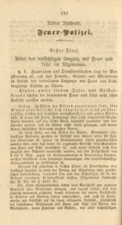 Achter Abschnitt. Feuer-Polizei