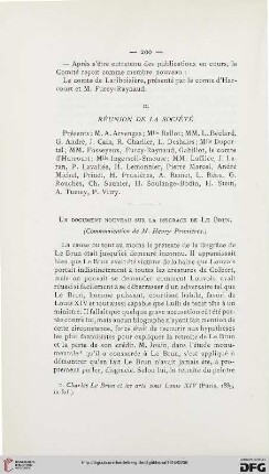 12: Un document nouveau sur la disgrace de Le Brun : communication de Henry Prunières
