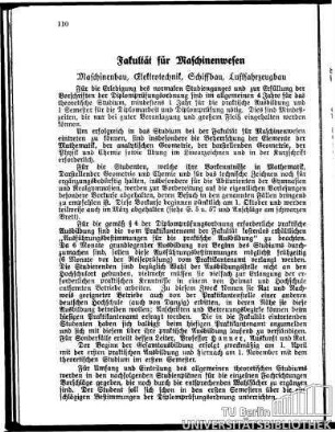 Fakultät für Maschinenwesen Studien- und Zeitpläne der Fachrichtungen Maschinenbau und Elektrotechnik