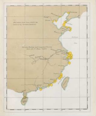 [Chart of China coast, showing position of lights and limits of customs districts]