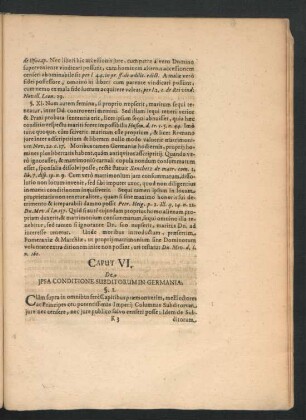 Caput VI. De Ipsa Conditione Subditorum In Germania.