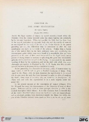 Chapter IX: The ivory statuettes
