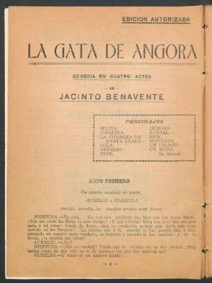 La gata de angora : comedia en cuatro actos