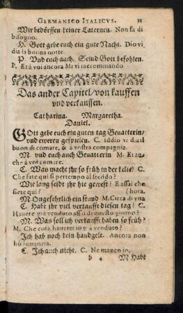 Das ander Capitel/ von kauffen und verkauffen.
