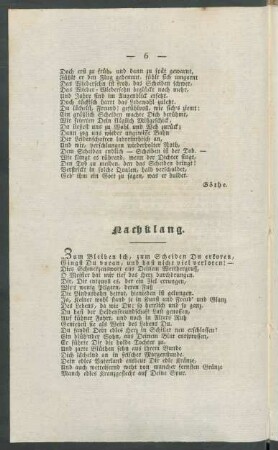 Nachklang.