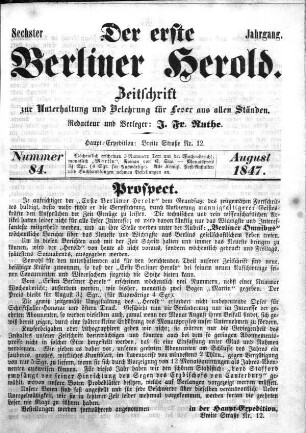 Nummer 84, August 1847
