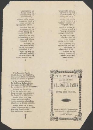 Pues padeciste : alabanzas dedicadas a la Sagrada Pasión de Nuestro Señor Jesucristo