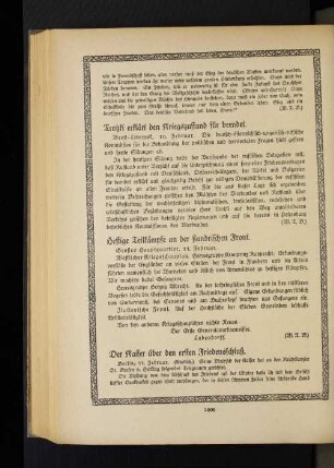 Trotzki erklärt den Kriegszustand für beendet.