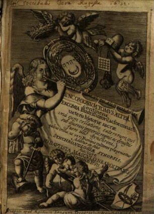 Encomiorum tomus ..., 2.. Continens encomia illustriu[m] viroru[m], ac foeminaru[m] veteris historiae sacrae : una cum collatione exterorum, qui sub diversis imperiis, regnis ac dynastiis fuere illis synchroni ...