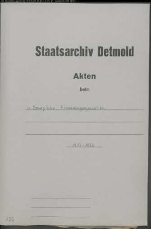 v. Donopsche Finanzangelegenheiten
