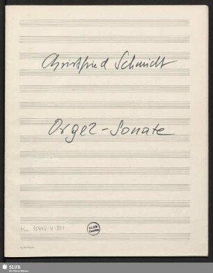 Sonatas - Mus.15446-U-501 : org