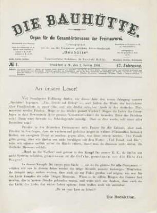 No. 1. Frankfurt a. M., den 2. Januar 1904. 47. Jahrgang.