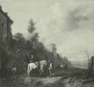 Die Rast vor der Hufschmiede