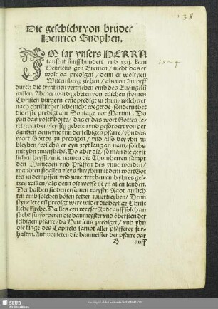 Die geschicht von bruder Henrico Sudphen